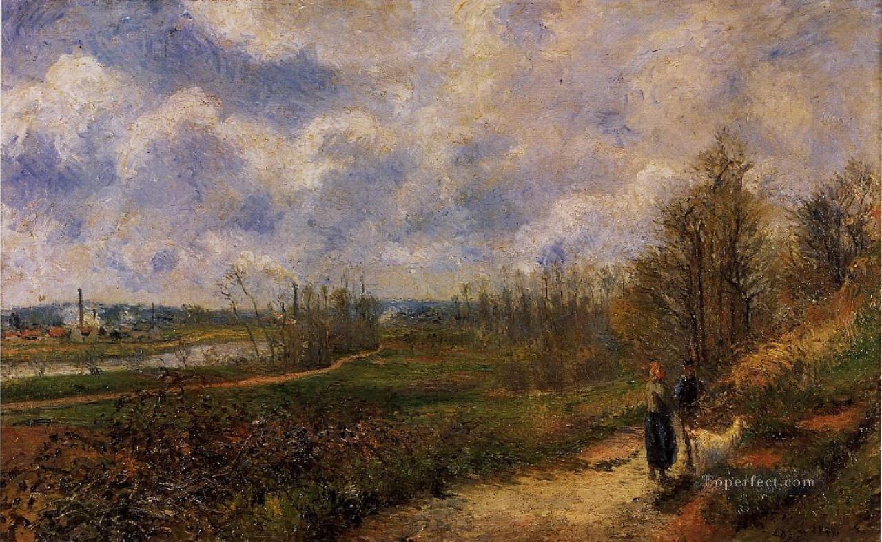 path to le chou pontoise 1878 Camille Pissarro Oil Paintings